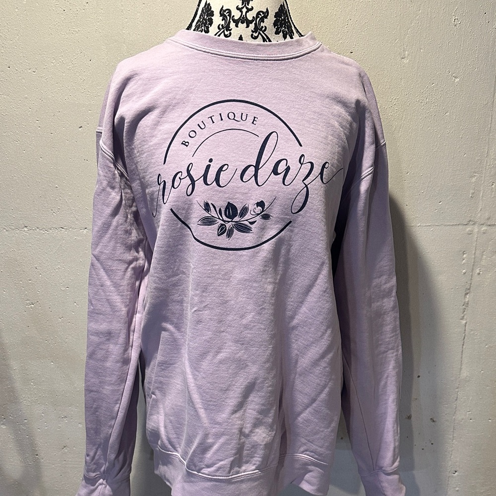 Lavender Rosie Daze Boutique Sweatshirt